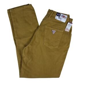 Vintage Guess Jeans Pants Mens 32 Ocre Georges Marciano Straight Made USA 90s